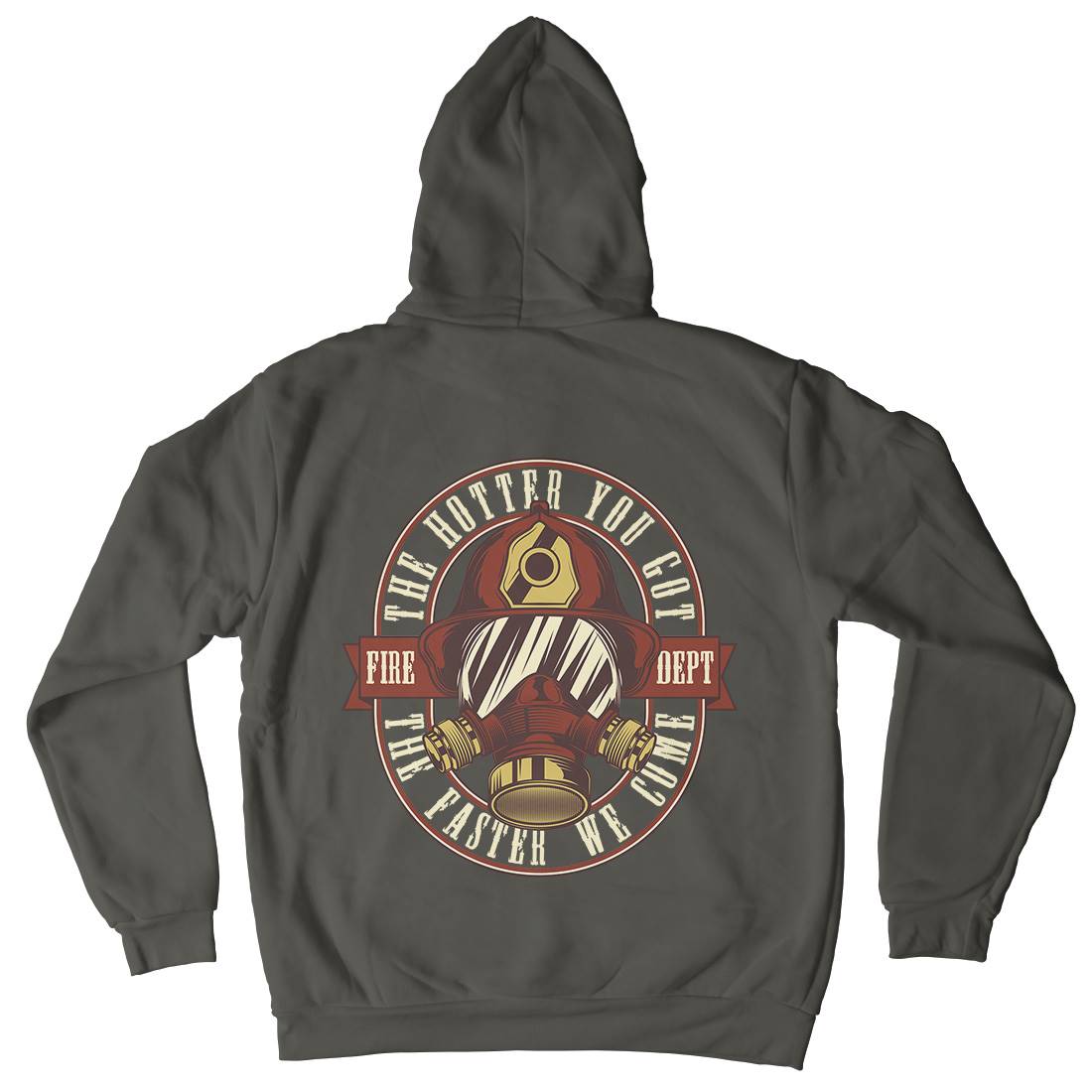Fire Dept Mens Hoodie With Pocket Firefighters C828