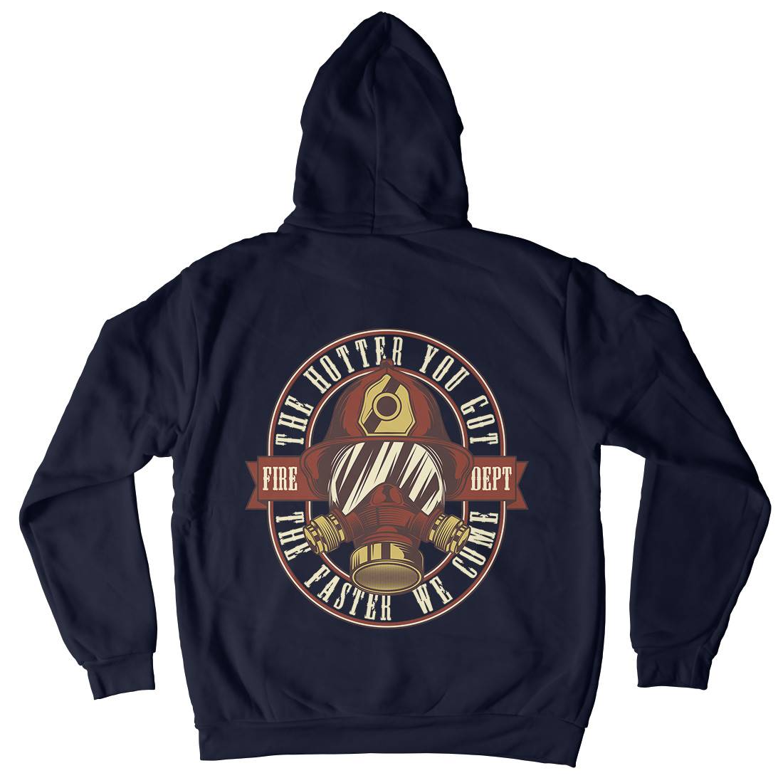 Fire Dept Mens Hoodie With Pocket Firefighters C828