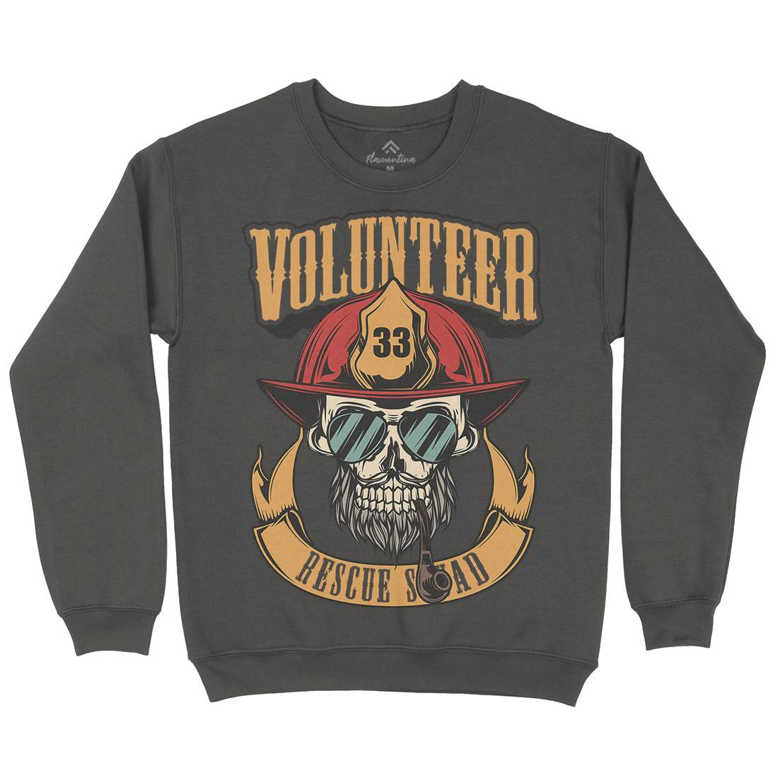 Volunteer Kids Crew Neck Sweatshirt Firefighters C829