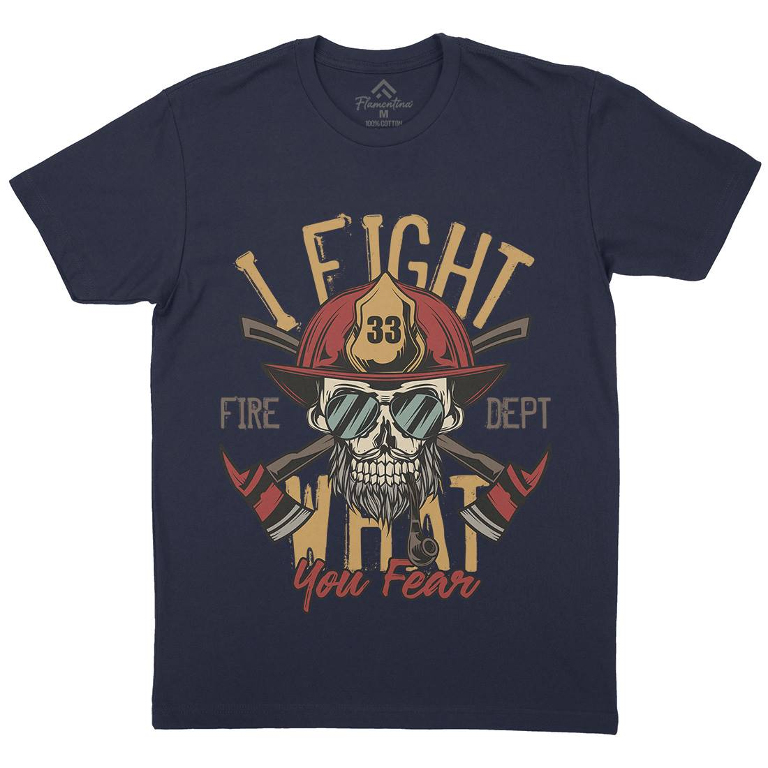 I Fight Mens Crew Neck T-Shirt Firefighters C830