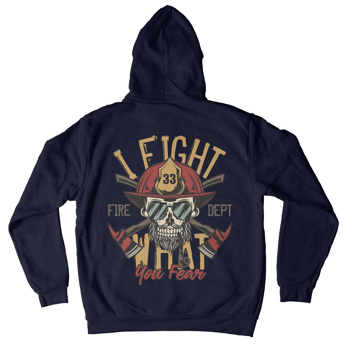 I Fight Mens Hoodie With Pocket Firefighters C830