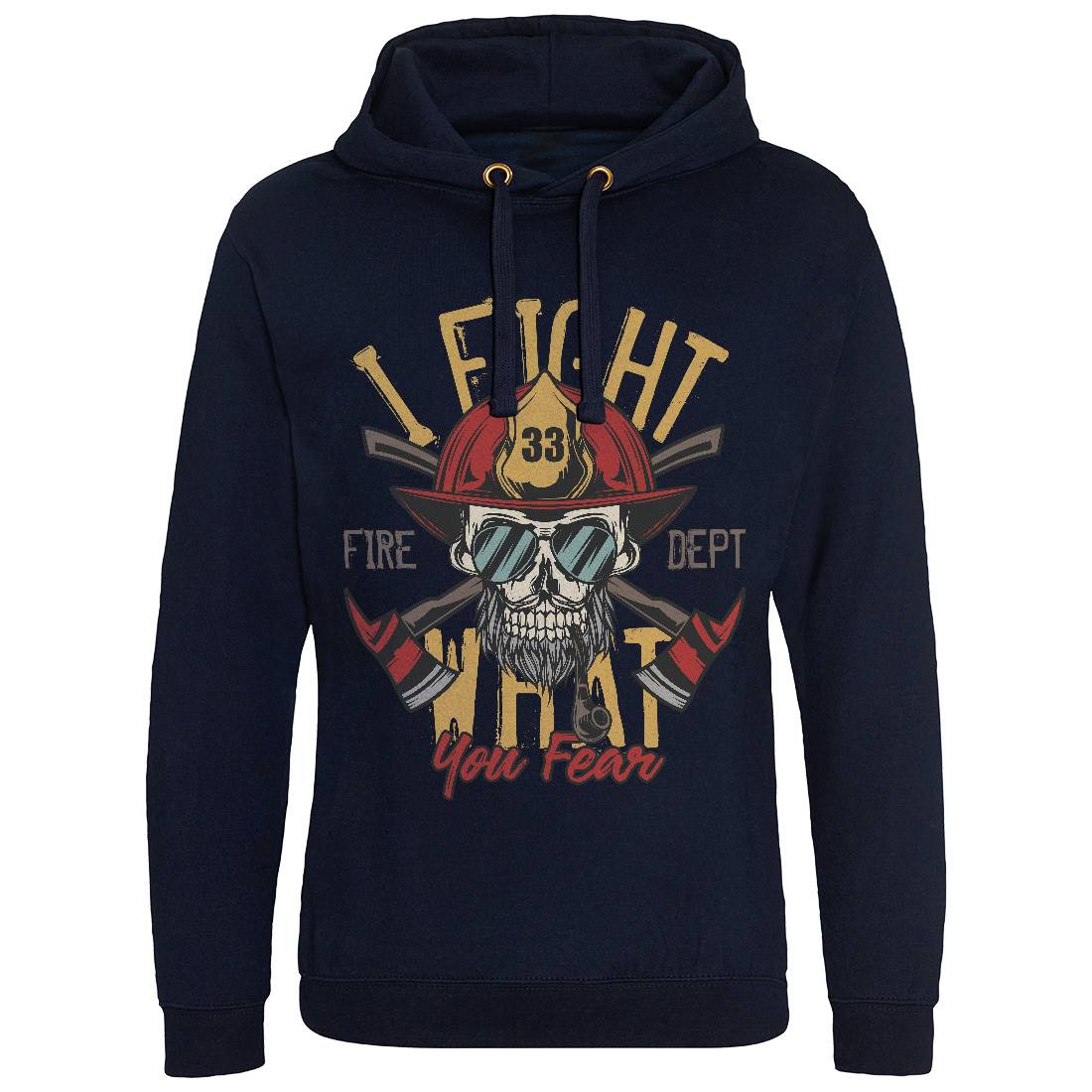 I Fight Mens Hoodie Without Pocket Firefighters C830