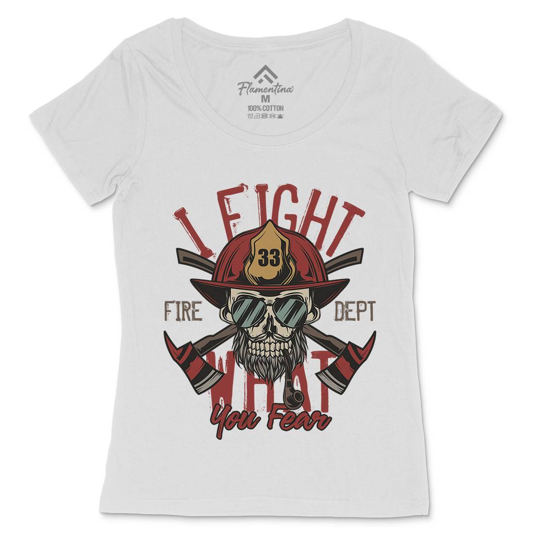 I Fight Womens Scoop Neck T-Shirt Firefighters C830