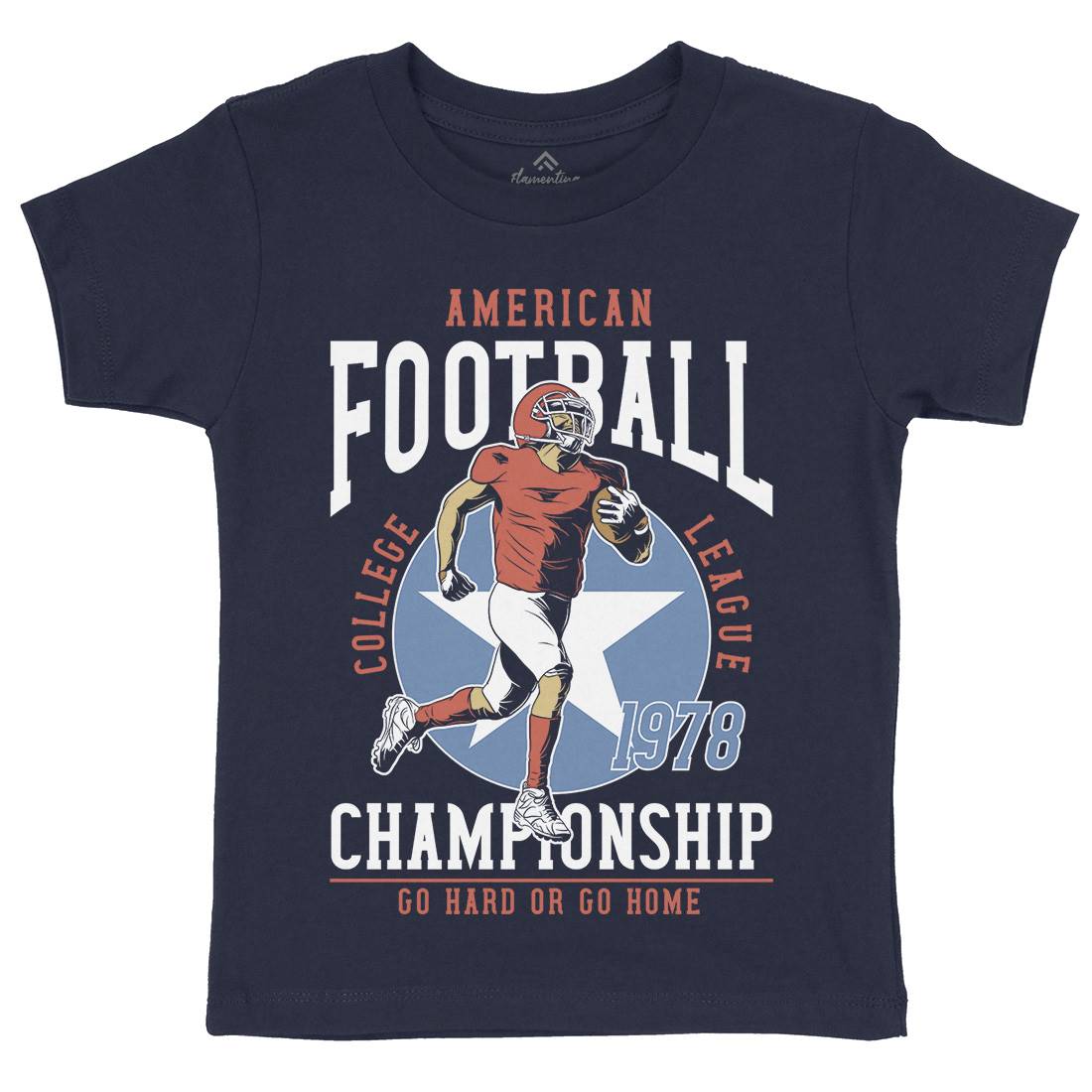 American Football Kids Crew Neck T-Shirt Sport C833