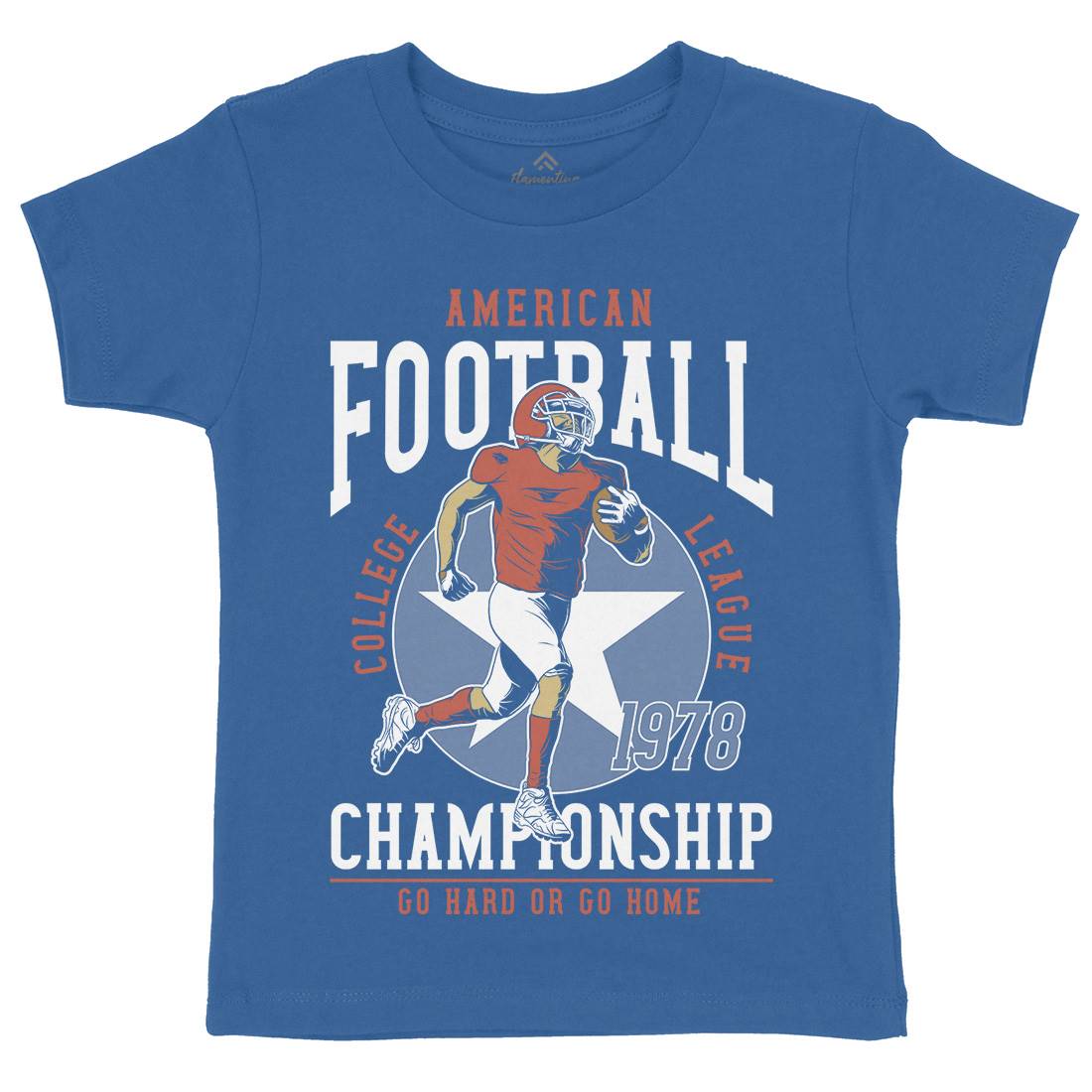 American Football Kids Crew Neck T-Shirt Sport C833