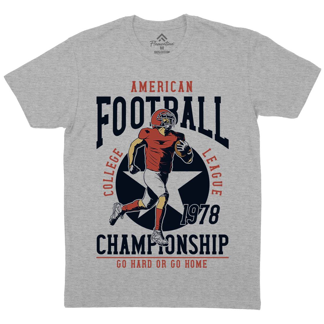 American Football Mens Crew Neck T-Shirt Sport C833