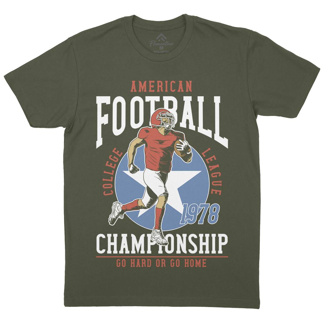 American Football Mens Crew Neck T-Shirt Sport C833