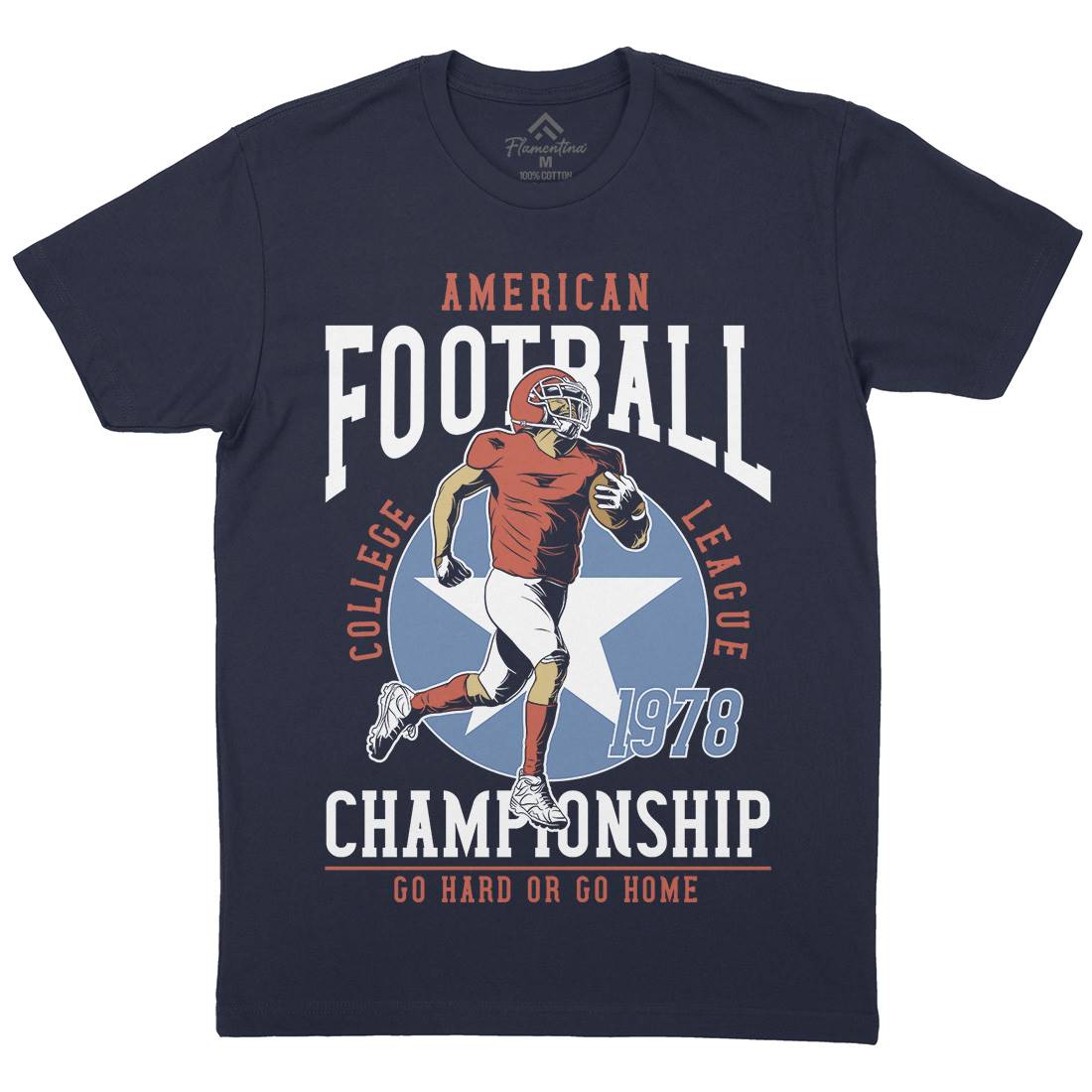 American Football Mens Crew Neck T-Shirt Sport C833