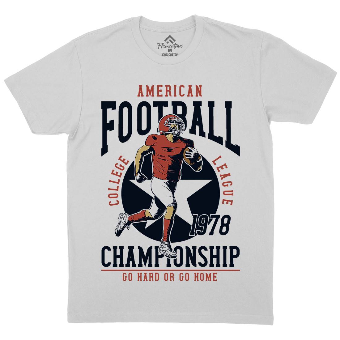American Football Mens Crew Neck T-Shirt Sport C833