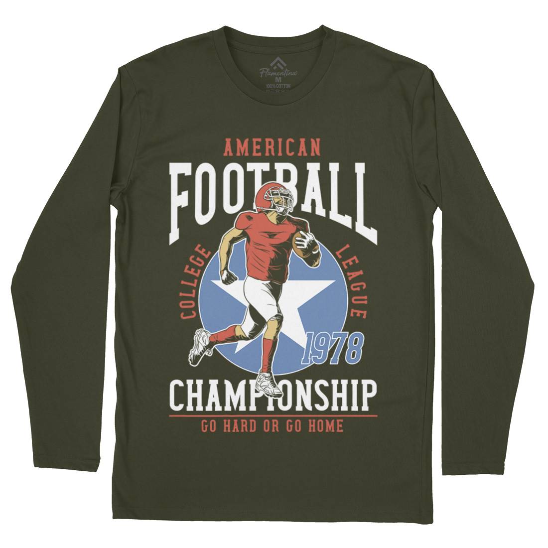 American Football Mens Long Sleeve T-Shirt Sport C833
