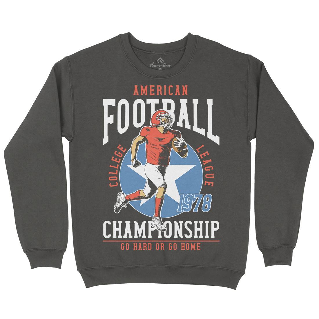 American Football Mens Crew Neck Sweatshirt Sport C833