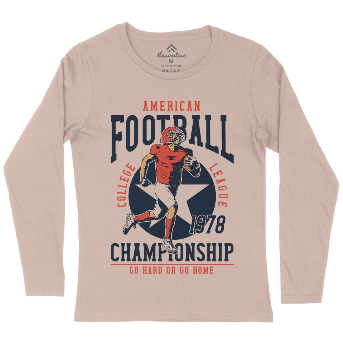 American Football Womens Long Sleeve T-Shirt Sport C833