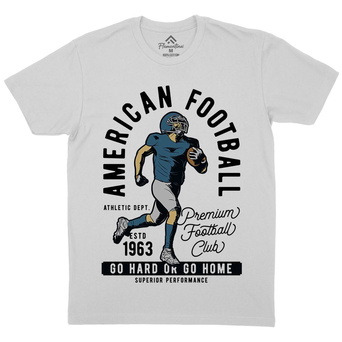 American Football Mens Crew Neck T-Shirt Sport C834