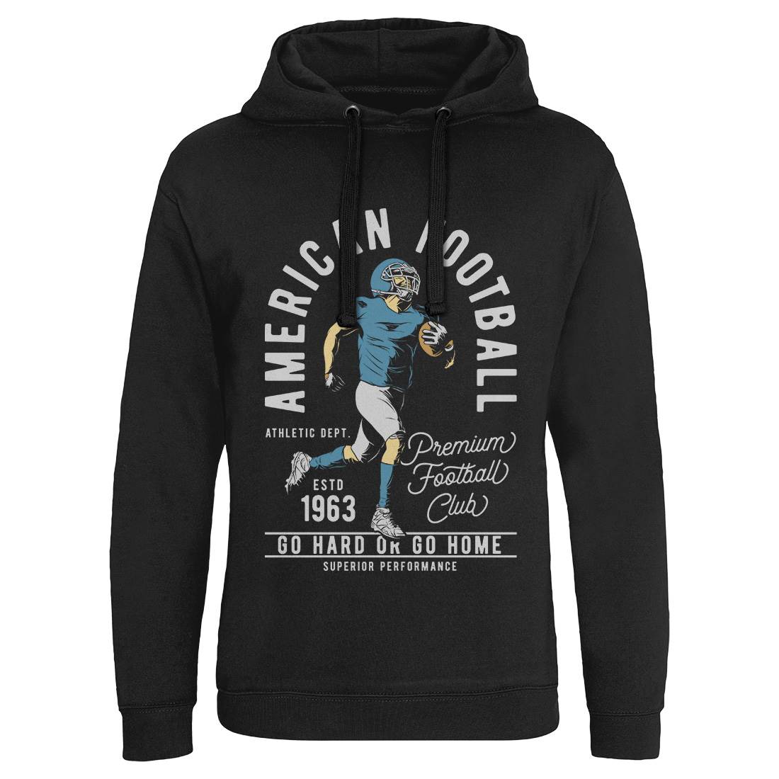 American Football Mens Hoodie Without Pocket Sport C834