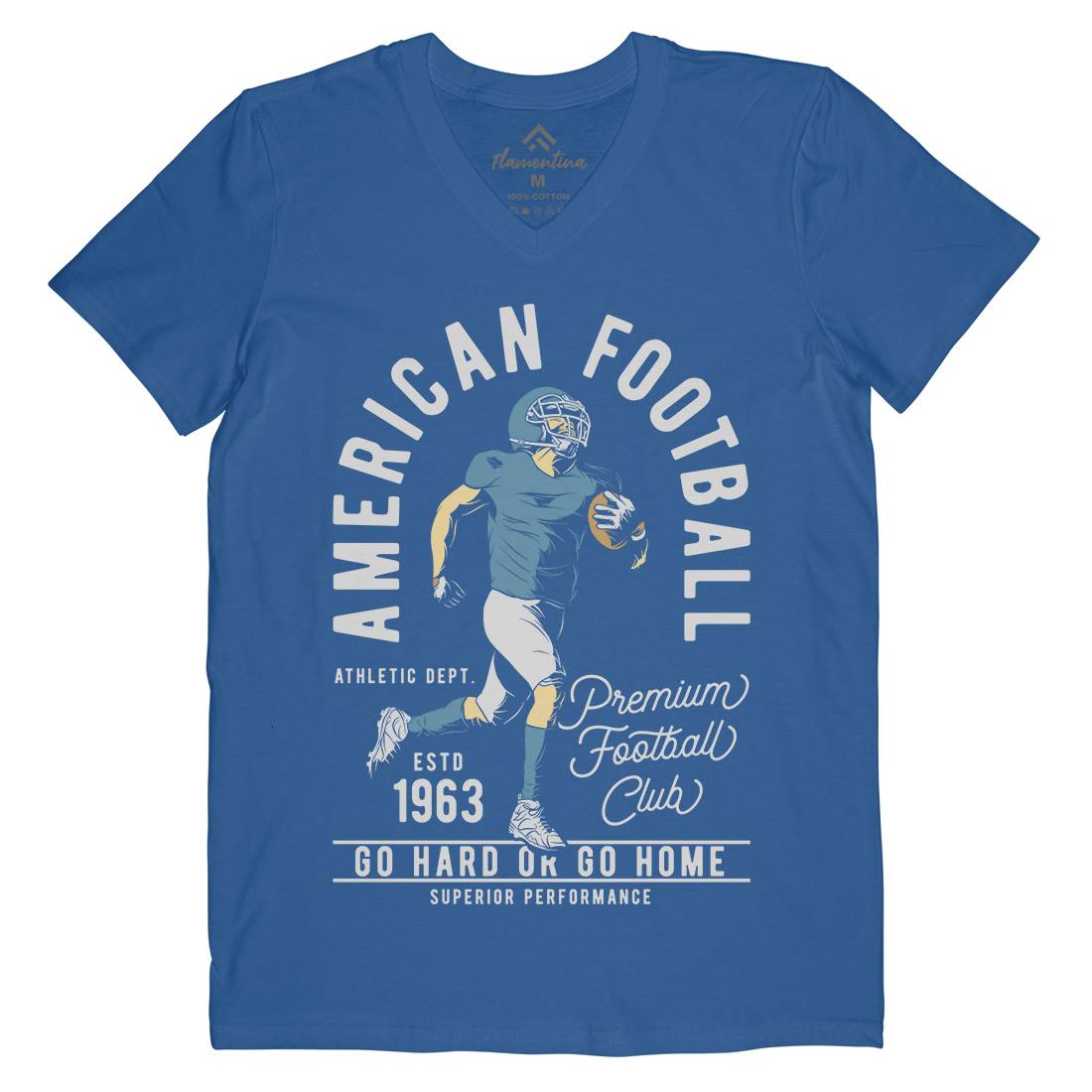 American Football Mens V-Neck T-Shirt Sport C834