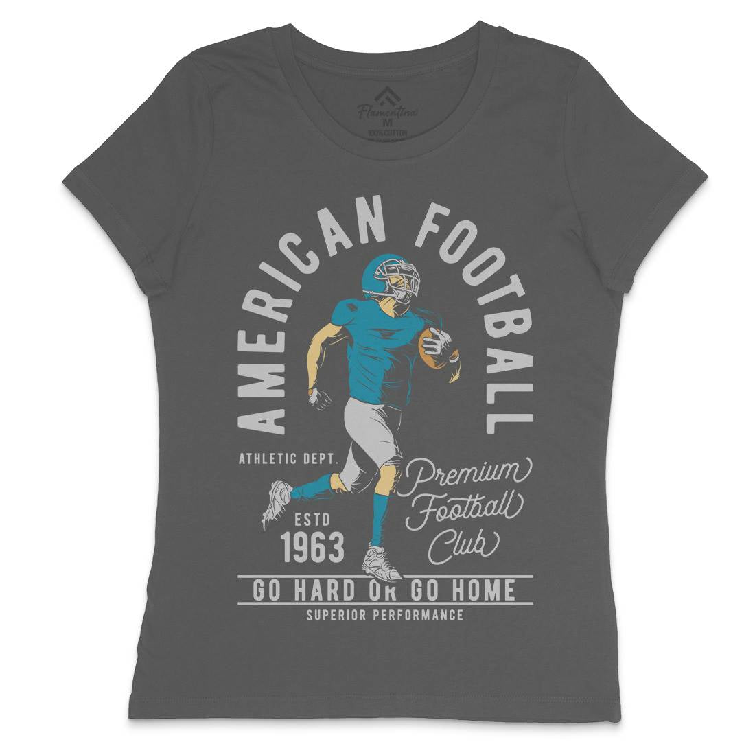 American Football Womens Crew Neck T-Shirt Sport C834