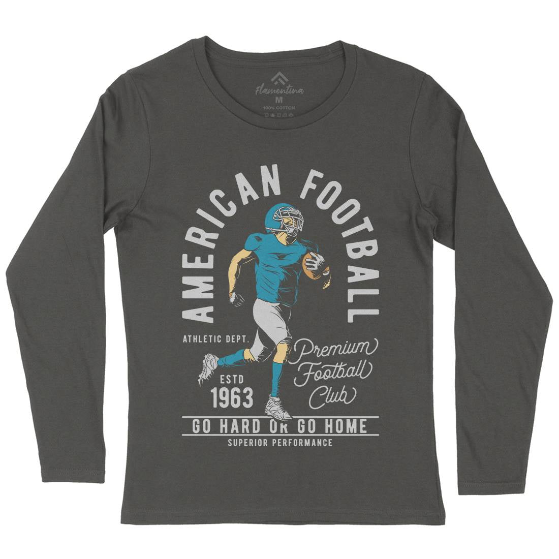American Football Womens Long Sleeve T-Shirt Sport C834