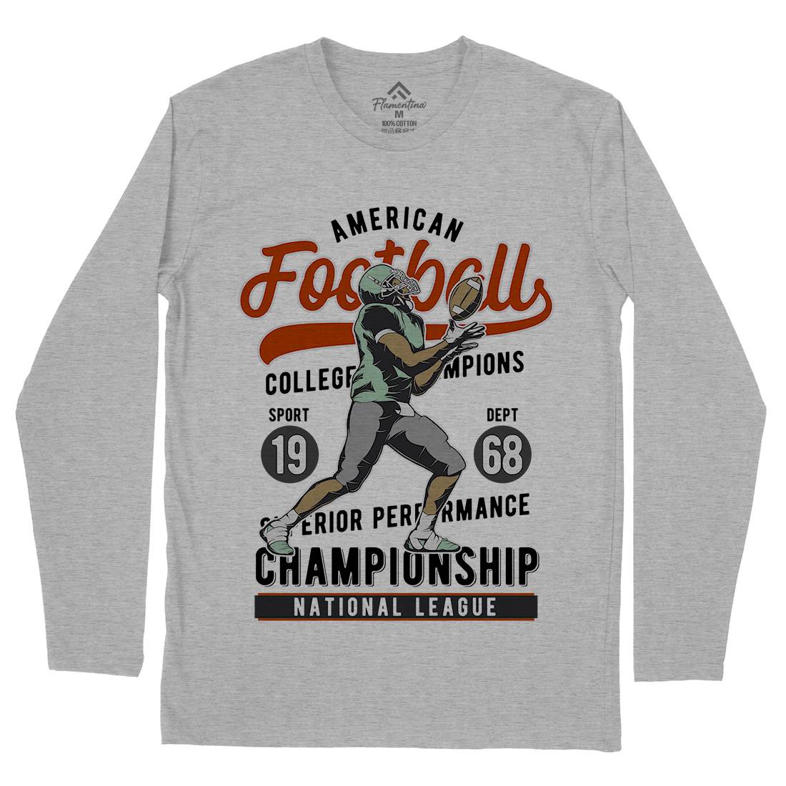 American Football Mens Long Sleeve T-Shirt Sport C835