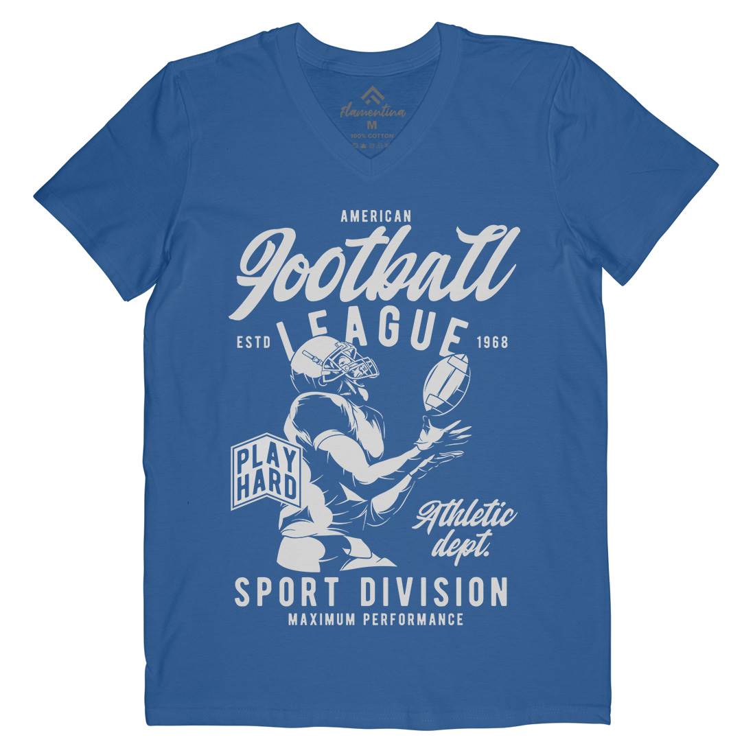 American Football Mens V-Neck T-Shirt Sport C836