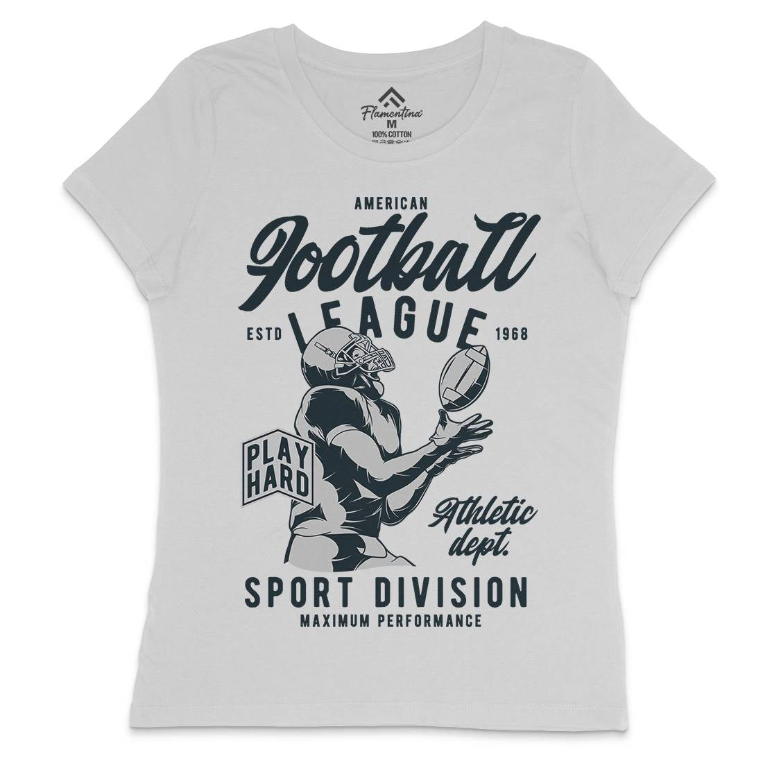 American Football Womens Crew Neck T-Shirt Sport C836