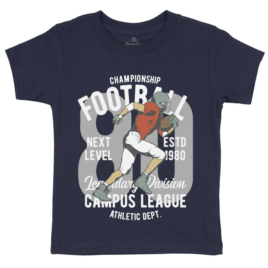 American Football Kids Crew Neck T-Shirt Sport C837