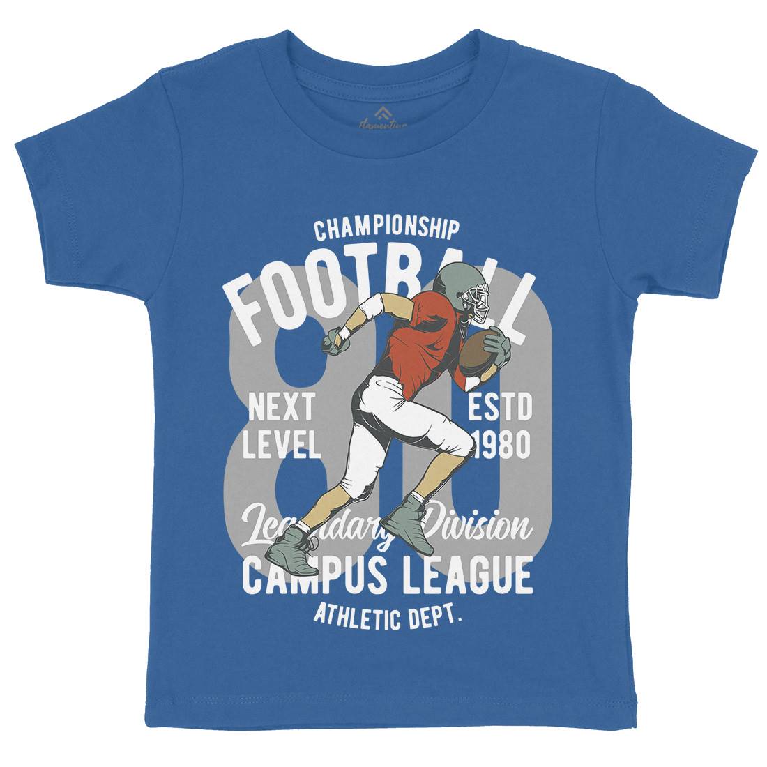 American Football Kids Crew Neck T-Shirt Sport C837