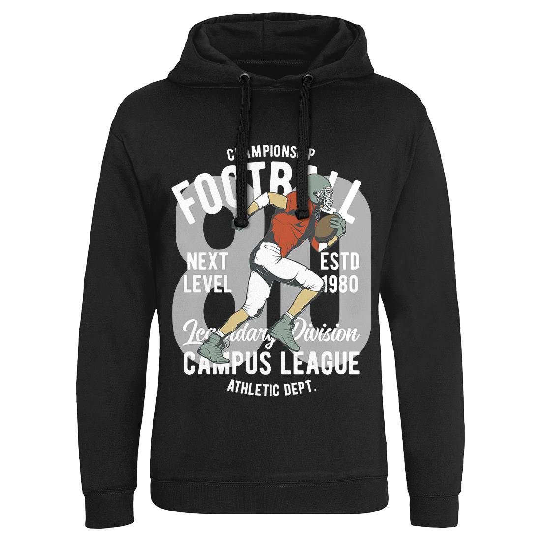 American Football Mens Hoodie Without Pocket Sport C837