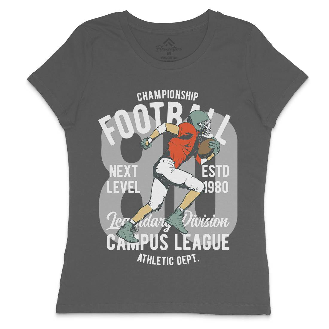 American Football Womens Crew Neck T-Shirt Sport C837