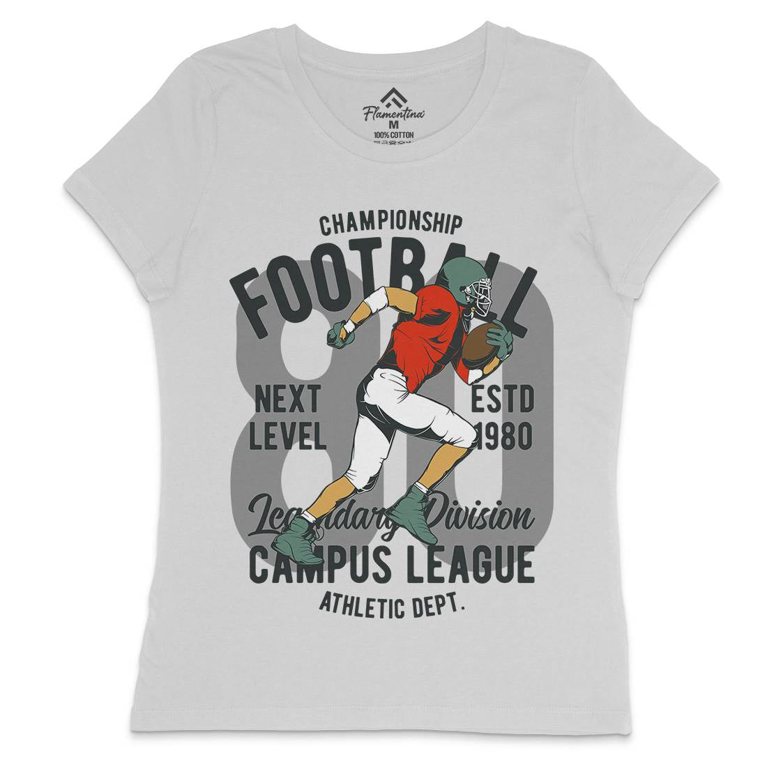 American Football Womens Crew Neck T-Shirt Sport C837