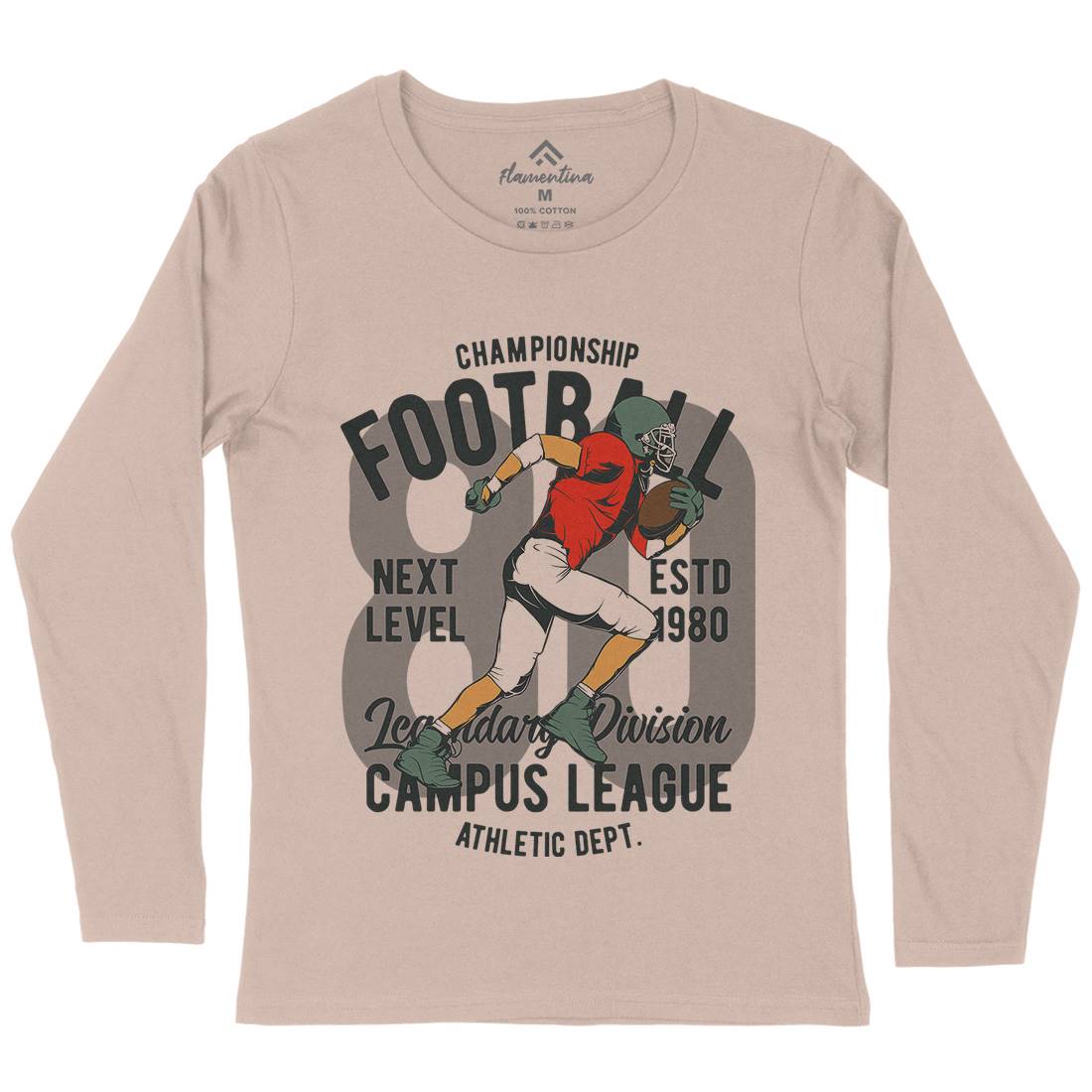 American Football Womens Long Sleeve T-Shirt Sport C837