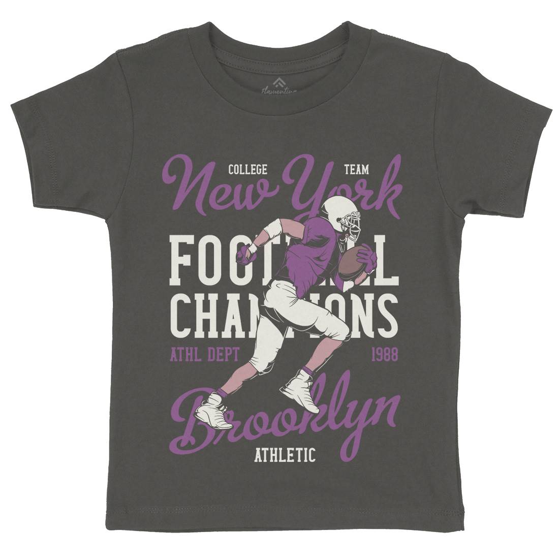 American Football Kids Crew Neck T-Shirt Sport C838