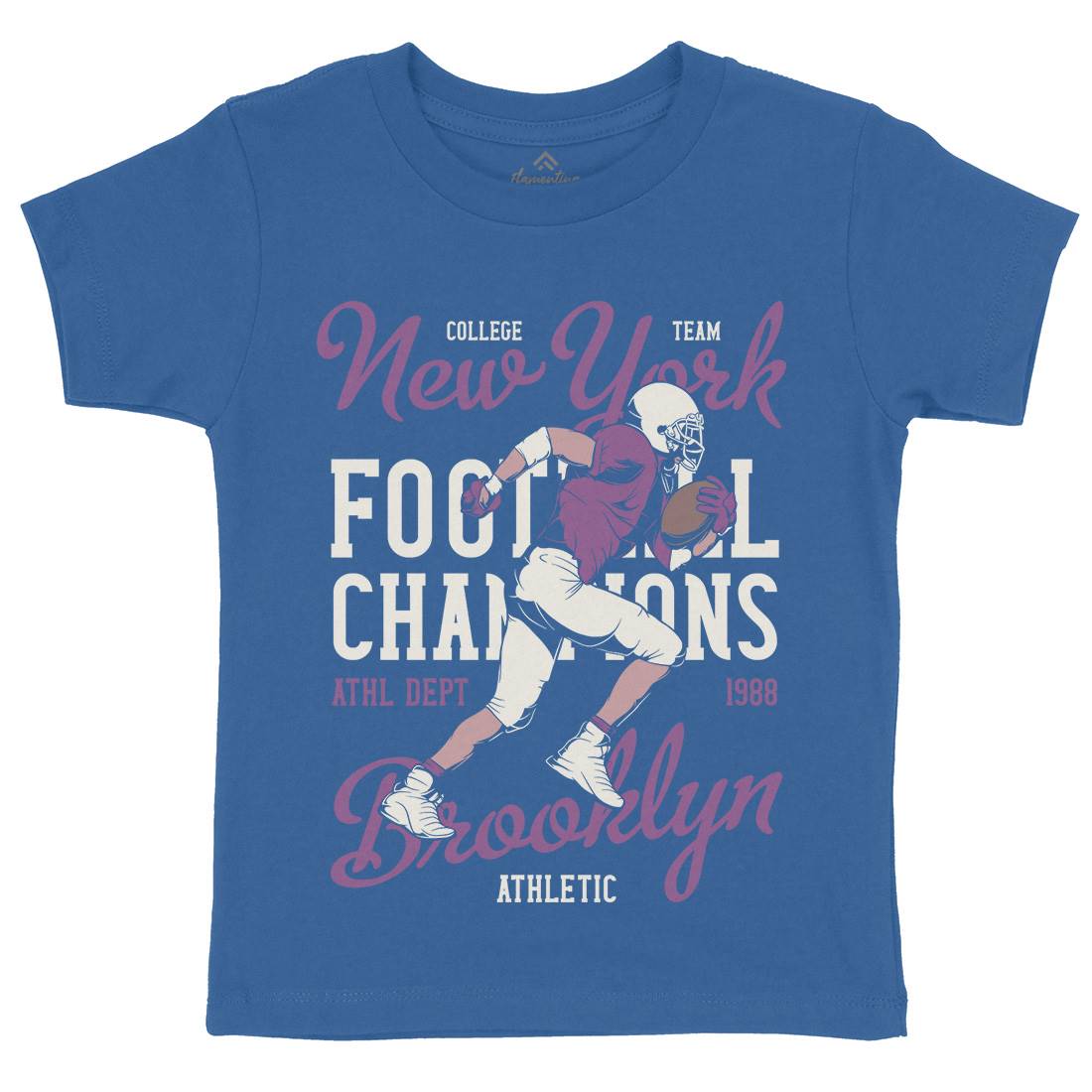 American Football Kids Crew Neck T-Shirt Sport C838