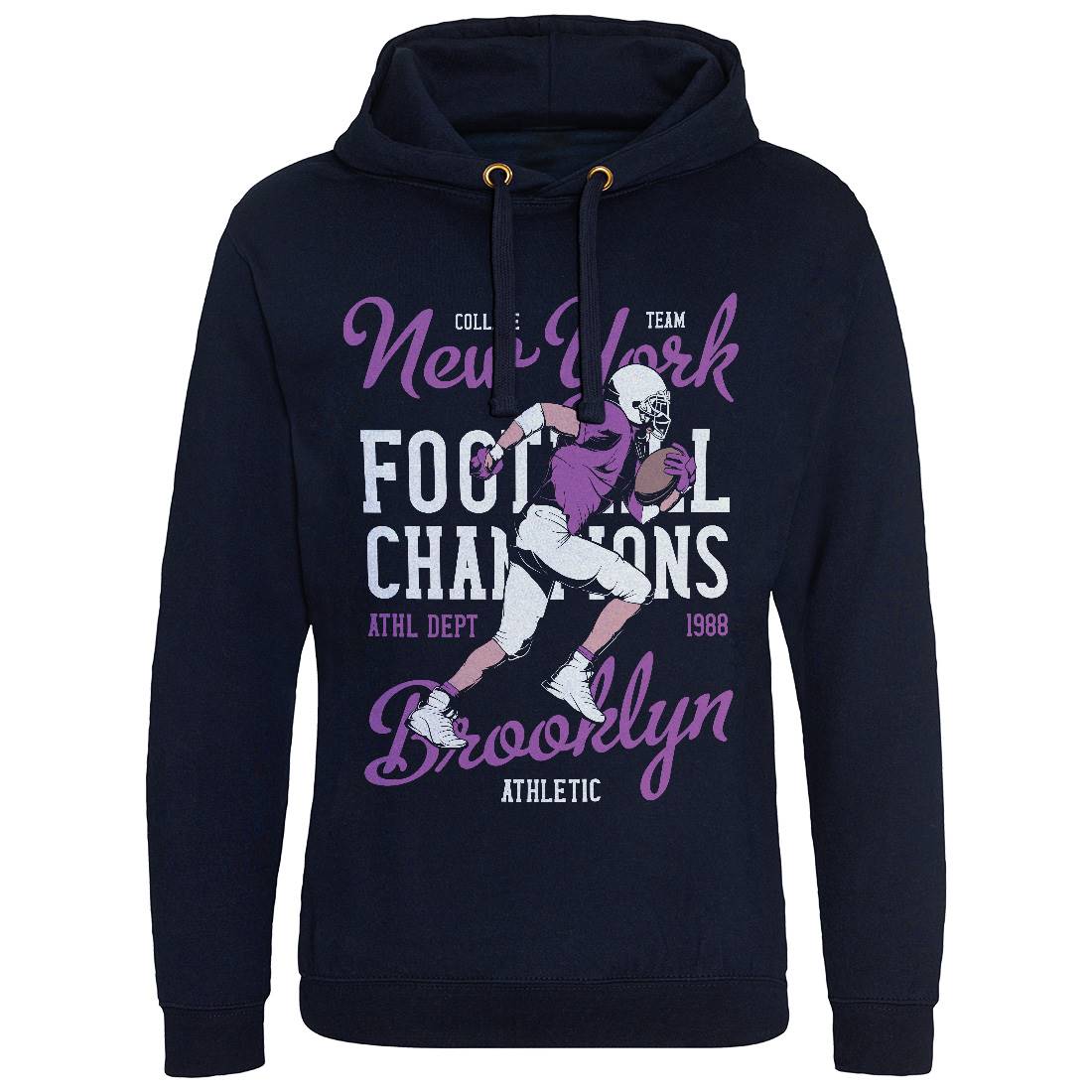 American Football Mens Hoodie Without Pocket Sport C838