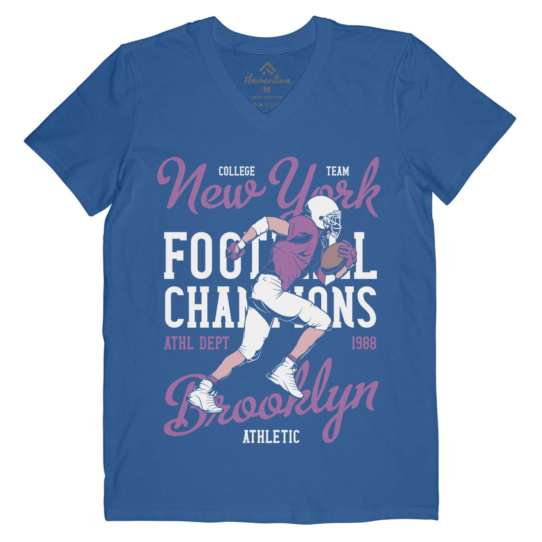 American Football Mens V-Neck T-Shirt Sport C838