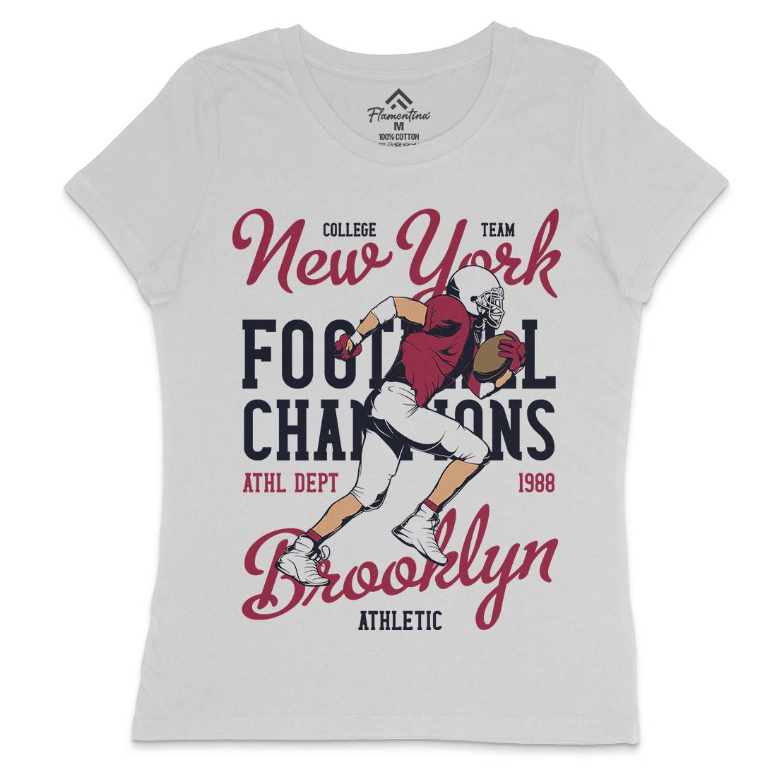 American Football Womens Crew Neck T-Shirt Sport C838