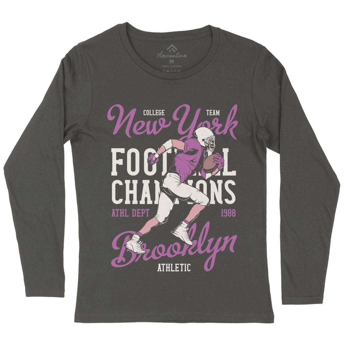 American Football Womens Long Sleeve T-Shirt Sport C838