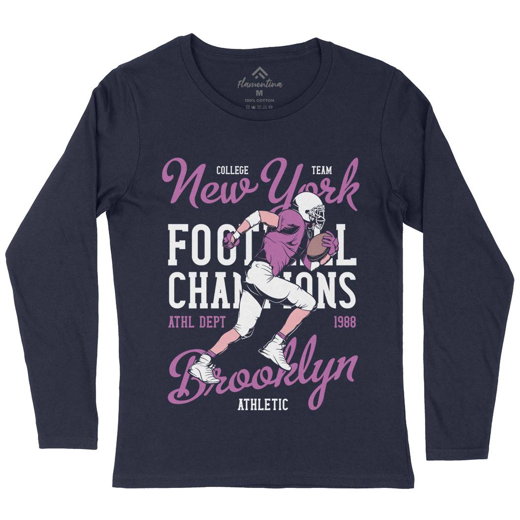 American Football Womens Long Sleeve T-Shirt Sport C838