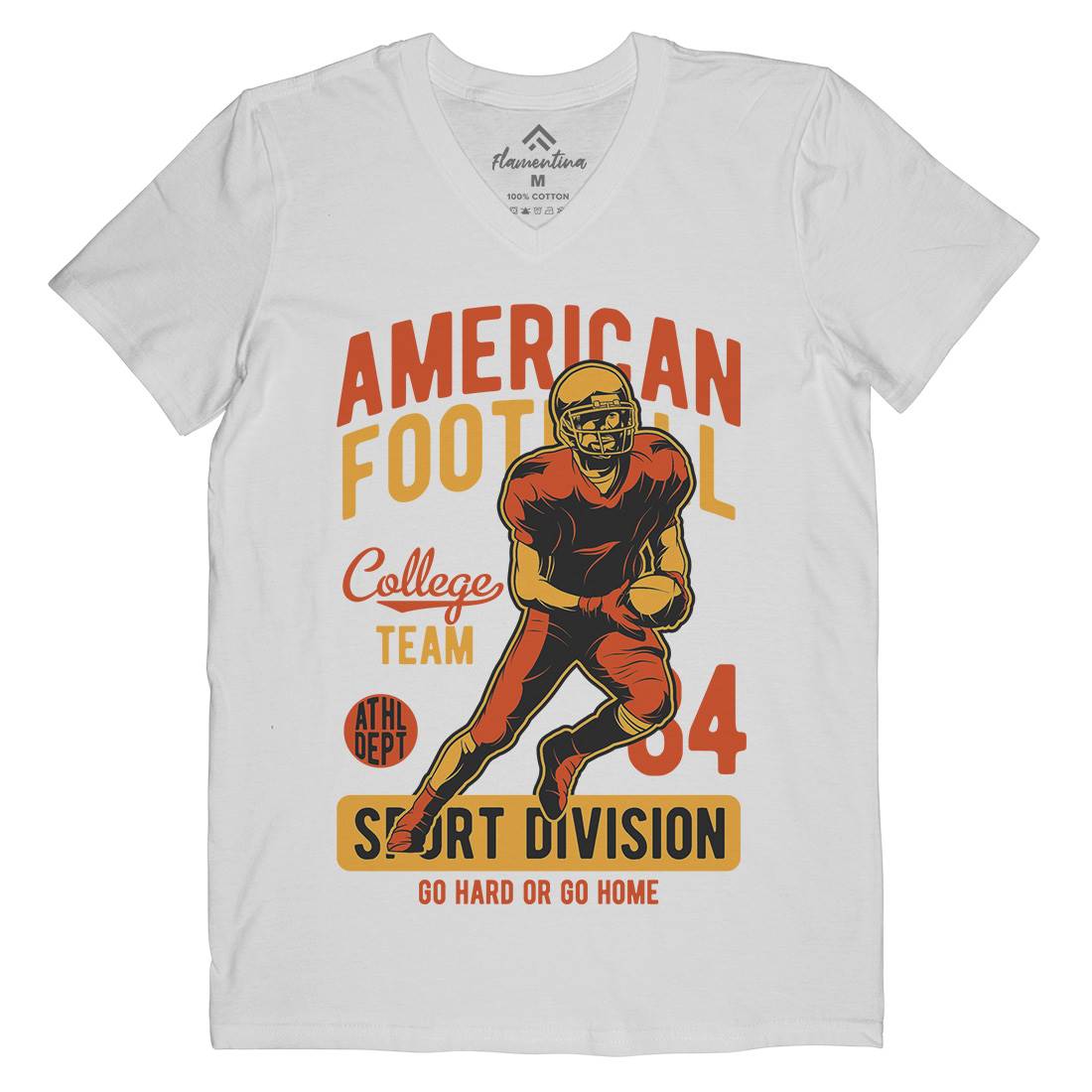 American Football Mens V-Neck T-Shirt Sport C839