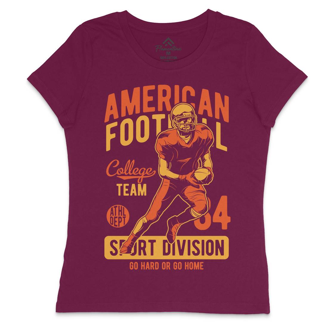American Football Womens Crew Neck T-Shirt Sport C839