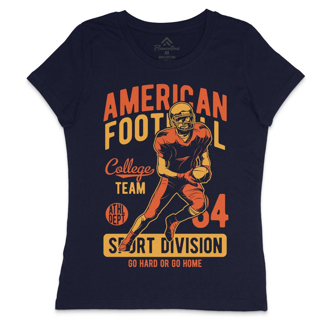 American Football Womens Crew Neck T-Shirt Sport C839