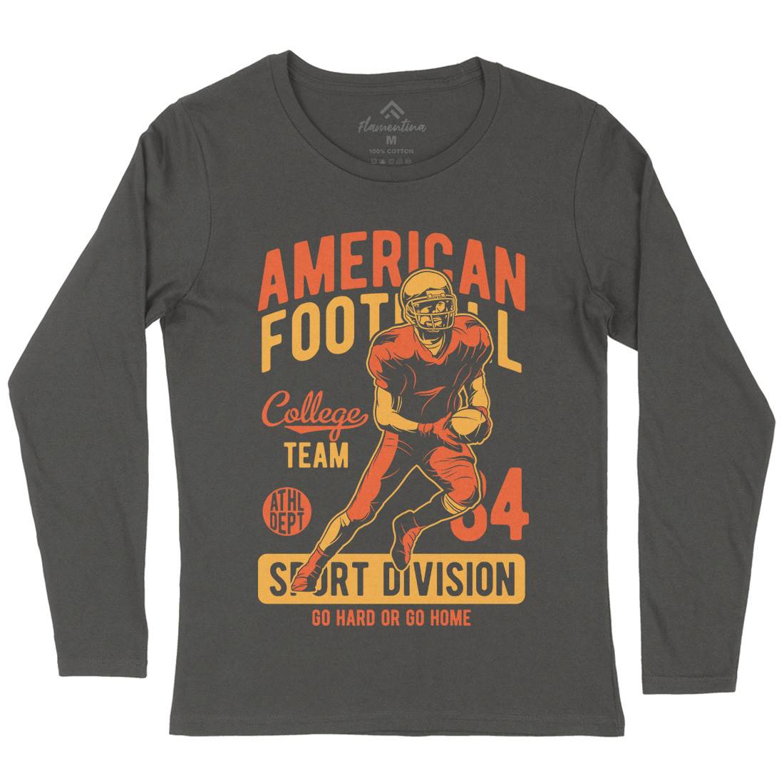 American Football Womens Long Sleeve T-Shirt Sport C839