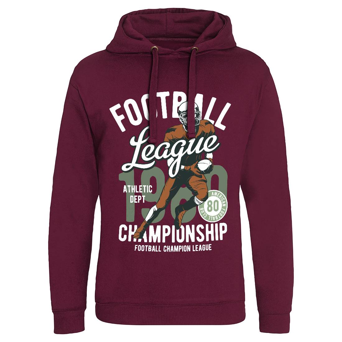 American Football Mens Hoodie Without Pocket Sport C840