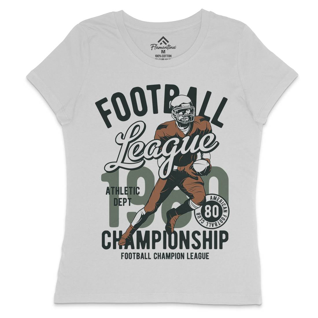 American Football Womens Crew Neck T-Shirt Sport C840