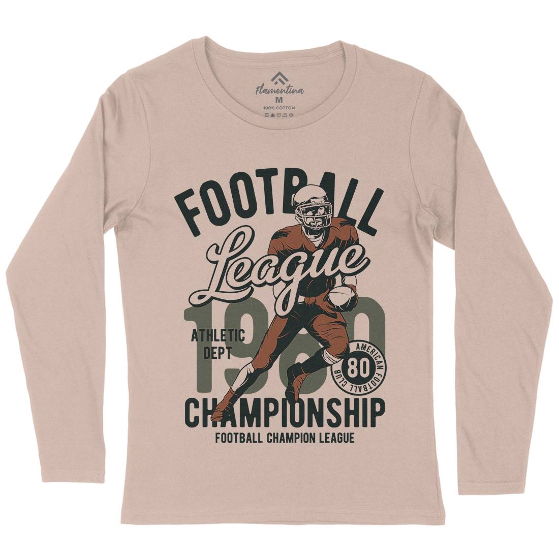 American Football Womens Long Sleeve T-Shirt Sport C840