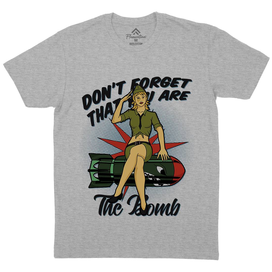 Girl Mens Crew Neck T-Shirt Army C841
