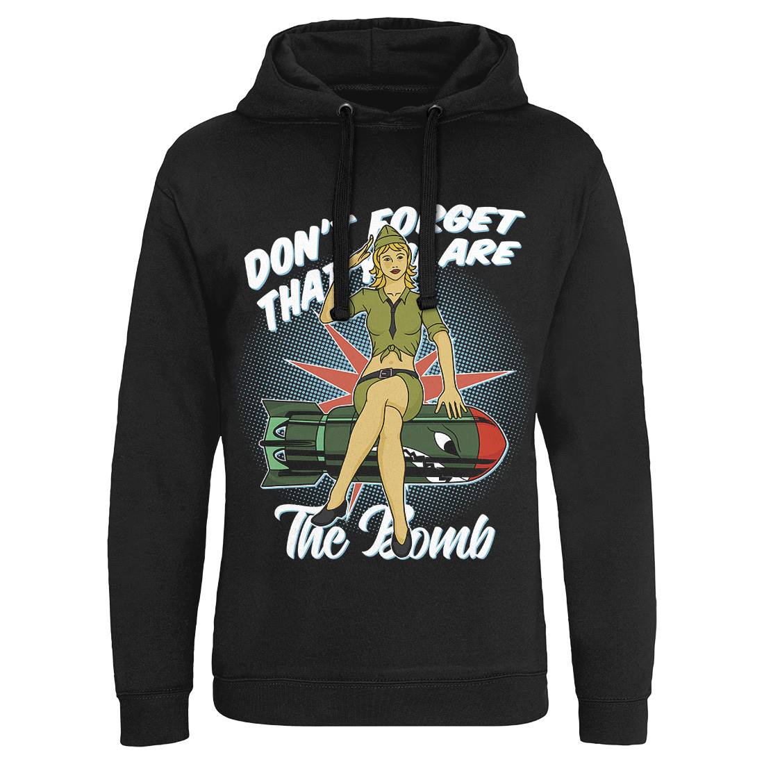 Girl Mens Hoodie Without Pocket Army C841