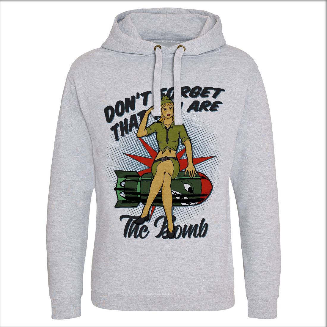 Girl Mens Hoodie Without Pocket Army C841