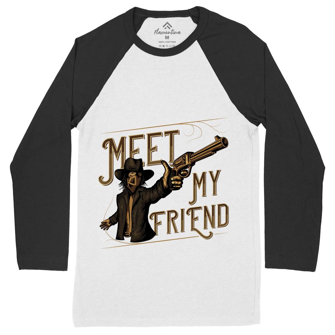 Gunman Mens Long Sleeve Baseball T-Shirt American C844