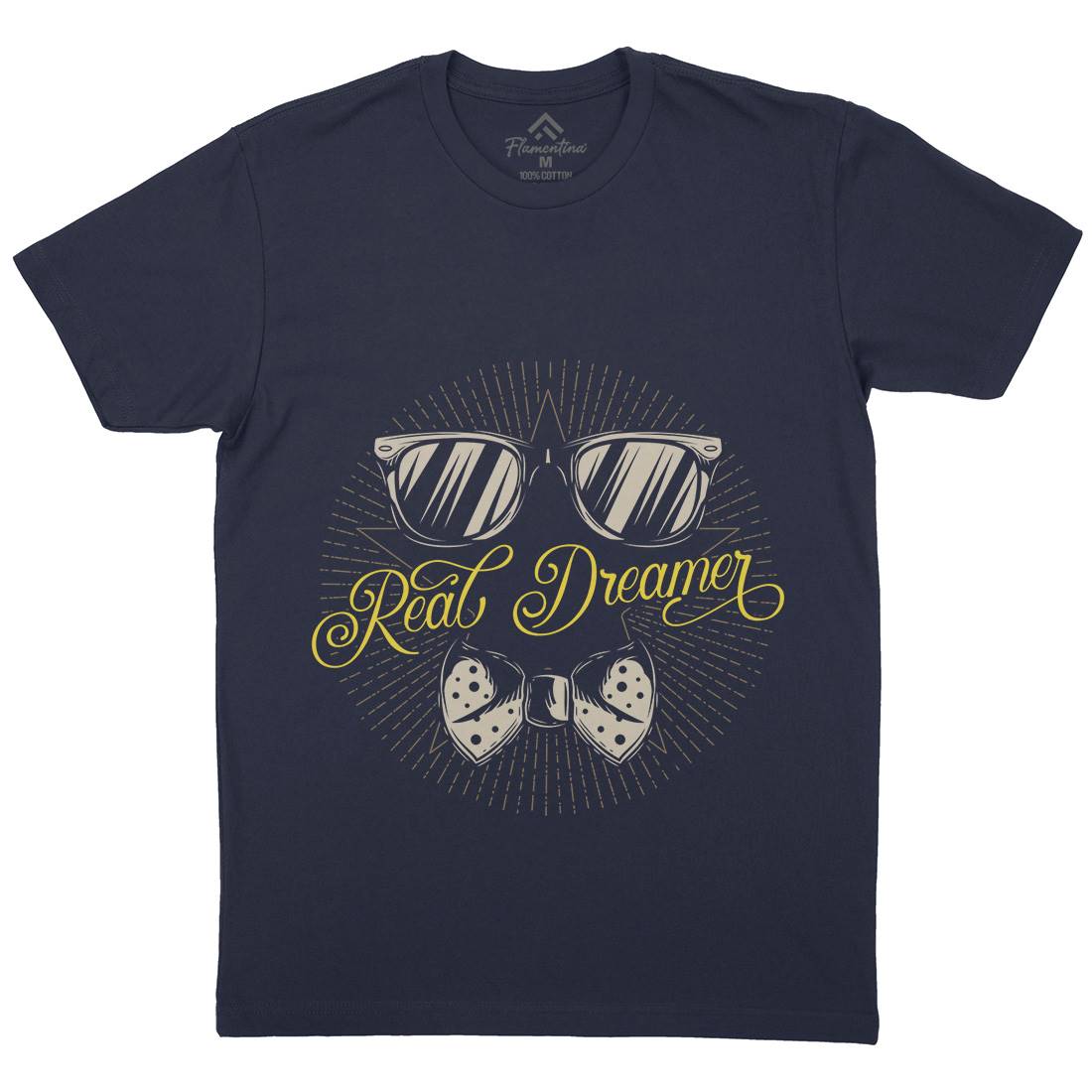 Real Dreamer Mens Organic Crew Neck T-Shirt Barber C848