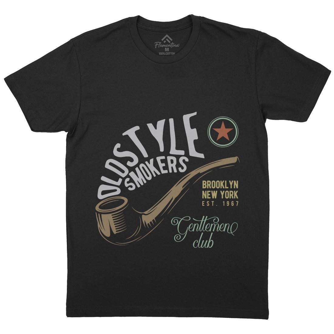 Oldstyle Smokers Mens Crew Neck T-Shirt Barber C849
